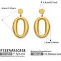 Aurora oval drop earrings — PVD 18k gold finish that won't tarnish