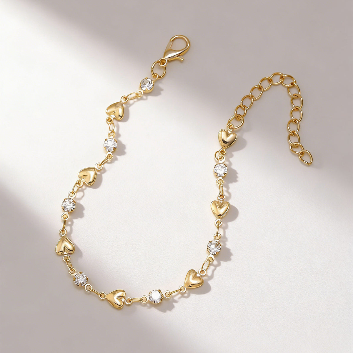 Venus hollow heart bracelet styled for everyday layering