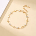 Venus heart charm bracelet shown with its adjustable cable chain and clasp