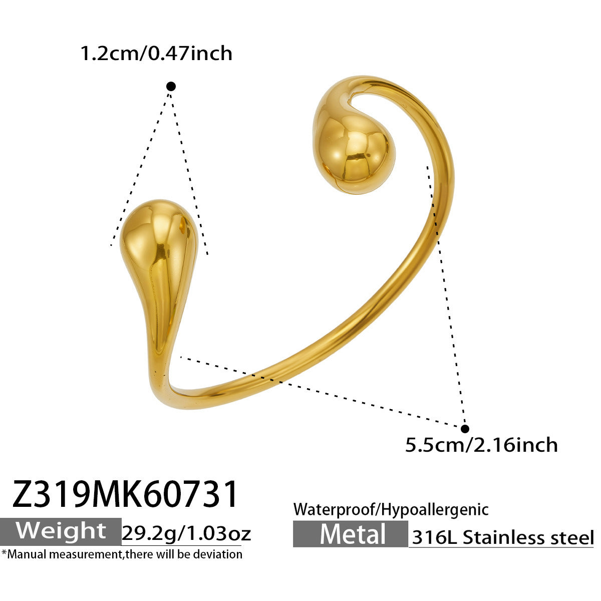 Thalassa cuff bracelet styled for everyday wear