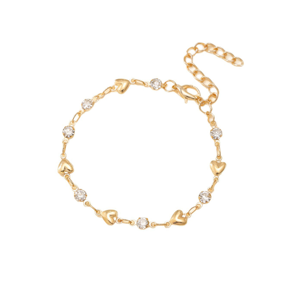 Venus heart charm bracelet — PVD-plated finish that won't tarnish or fade